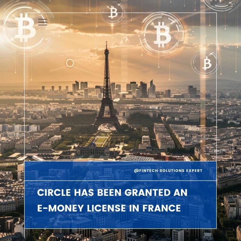 Circle has been granted an e-money license in France — graphic featuring the Paris skyline and Eiffel Tower
